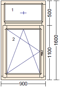 окно с фрамугой 1