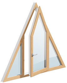Открывающиеся окна треугольной формы
