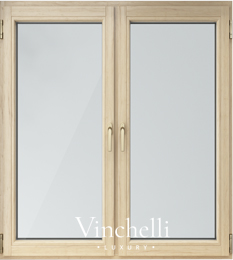 Двустворчатое окно из сосны Винчелли